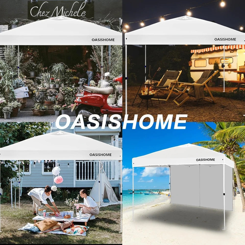 Pop Up Canopy Tent With Side Wall For Outdoor Events