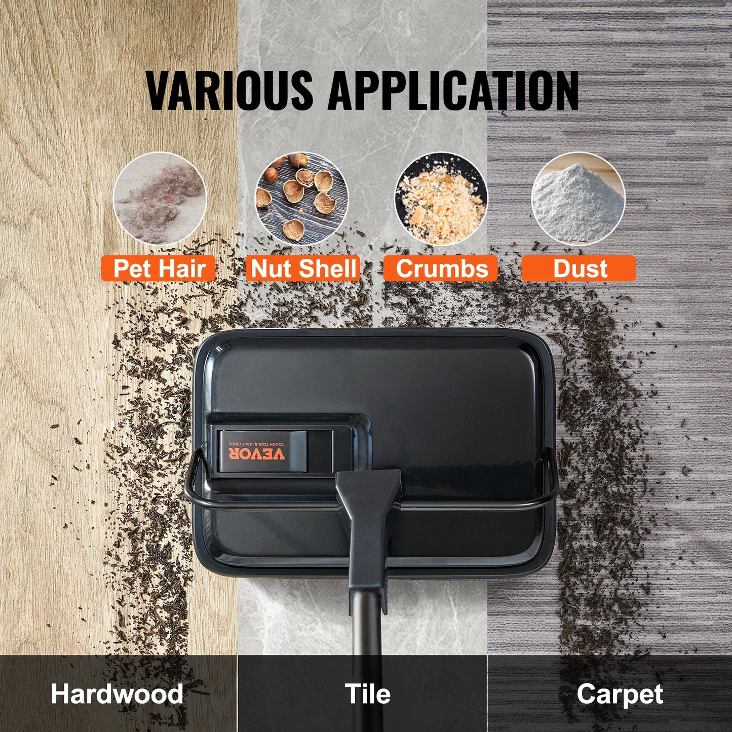 SucceBuy Manual Carpet Sweeper For Home Rugs And Wood Floors