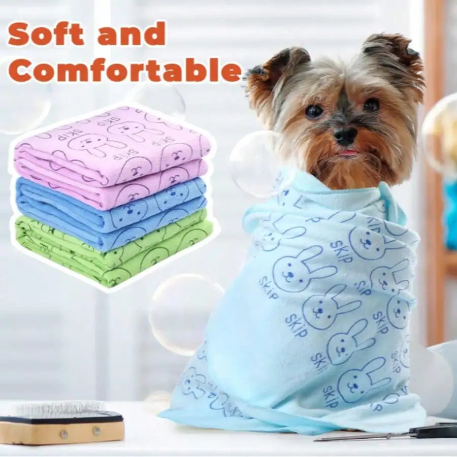 Quick Dry Ultra Fine Fiber Pet Towel for Small Pets