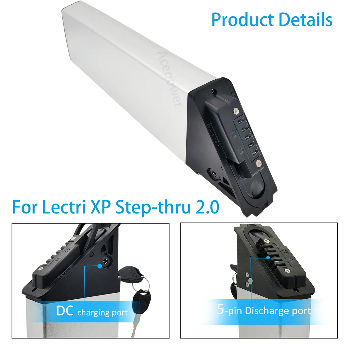 ACEBEI-POWER 48V E-Bike Battery for Lectri XP Step-Thru 2.0 3.0 by S And B Enterprise