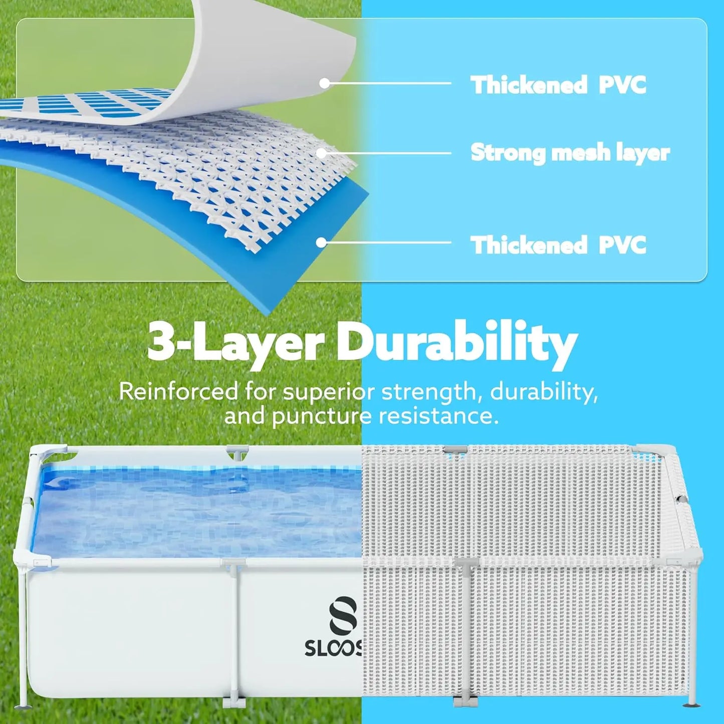 Joyfy Above Ground Pool Set With Filter Pump For Outdoor Fun