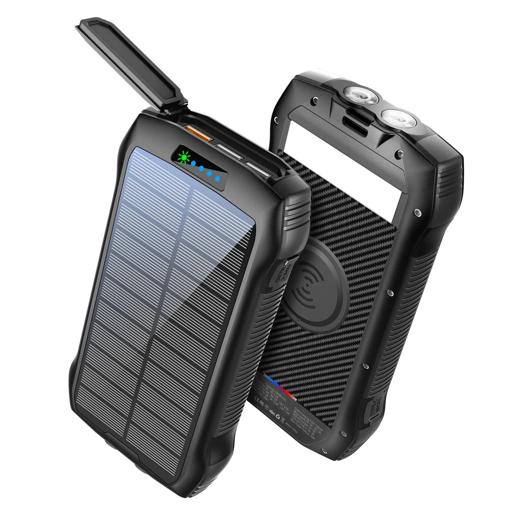 Solar Power Bank 33500mAh With 20W USBC PD Wireless Charging by S And B Enterprise