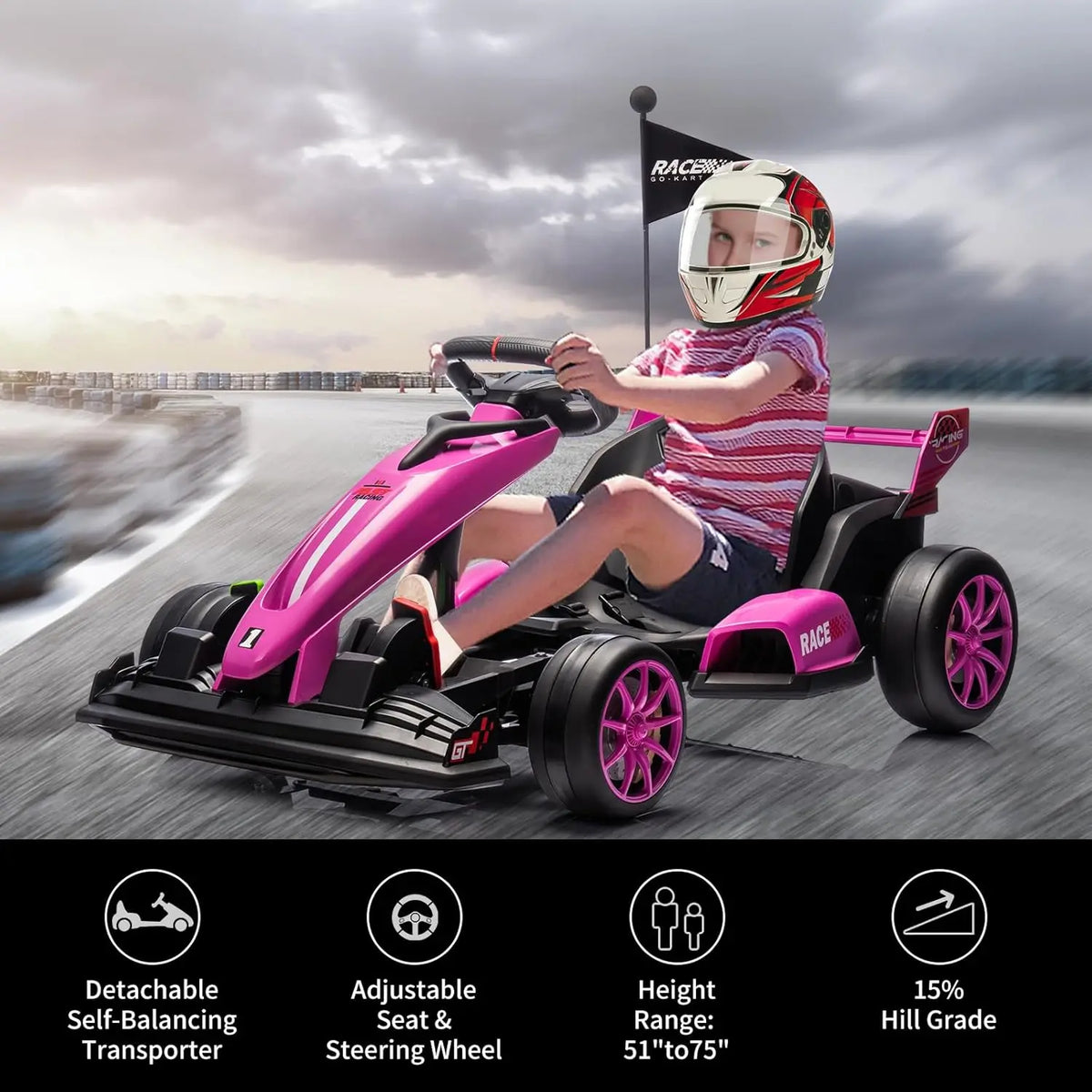 HiMISSE 24V Electric Ride On Car For Kids Drift Kart by S And B Enterprise