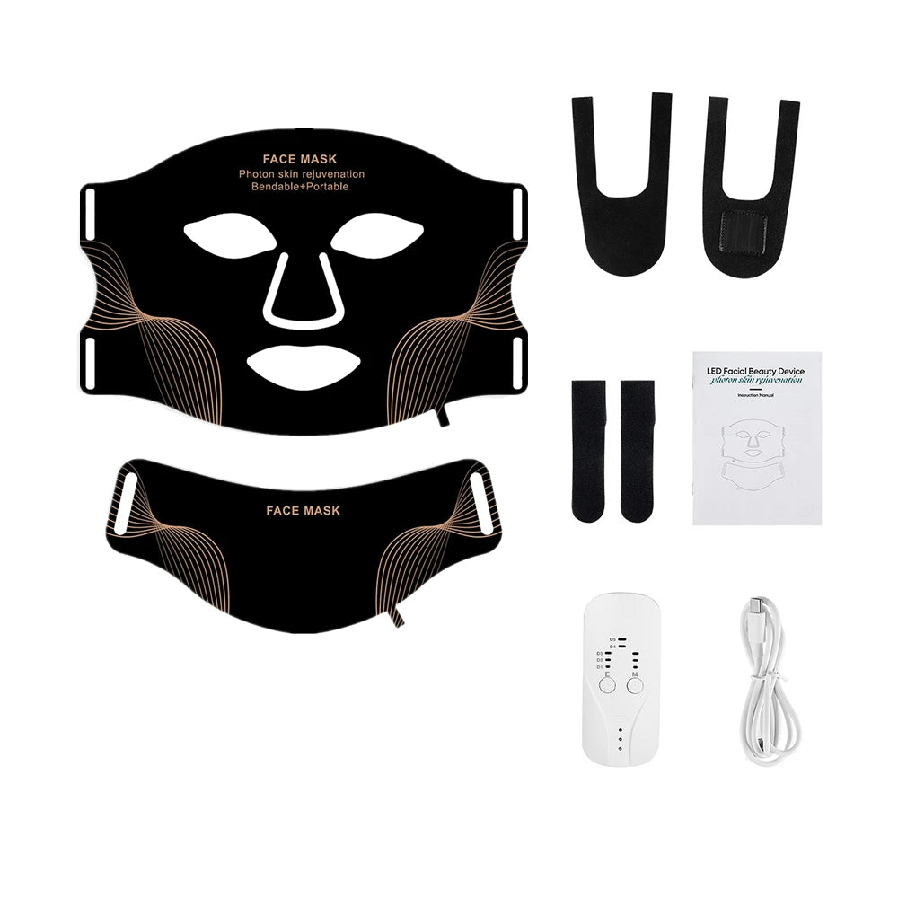 Foreverlily Silicone LED Mask With Neck For Infrared Therapy