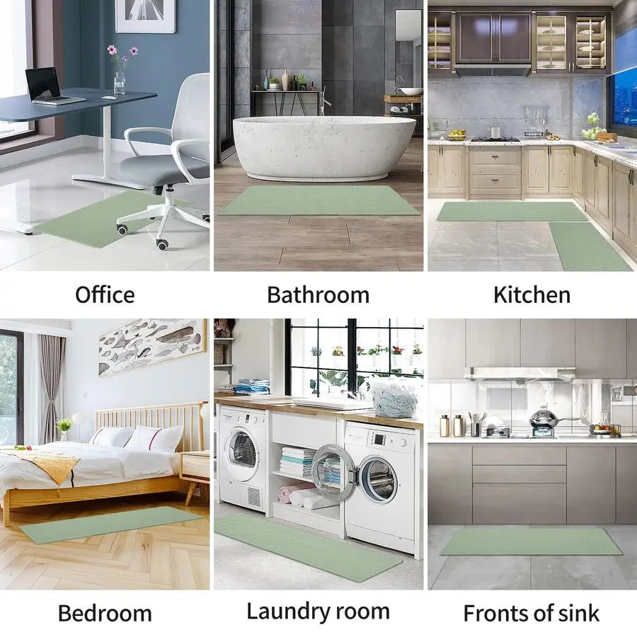 Anti Fatigue Kitchen Mats Set Of 2 Cushioned Washable