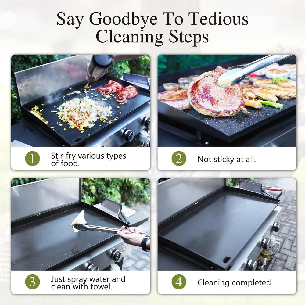 Ceramic Coated Cast Iron Griddle Portable Propane Grill 33000 BTU by S And B Enterprise