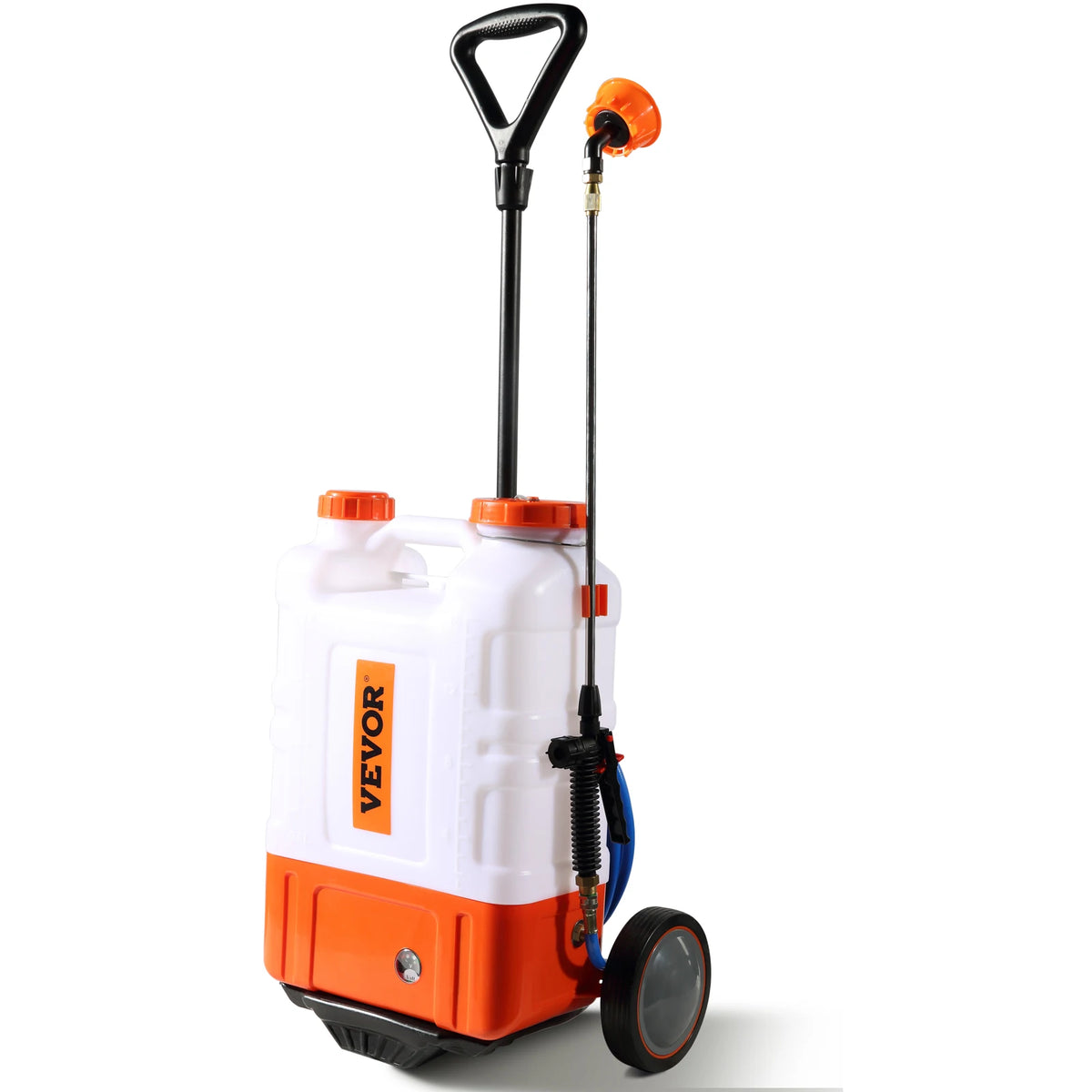 SucceBuy Battery Powered Backpack Sprayer Adjustable Pressure 4 Gallon Tank with 8/6Nozzles 2Wands for Weeding Spraying Cleaning by S And B Enterprise