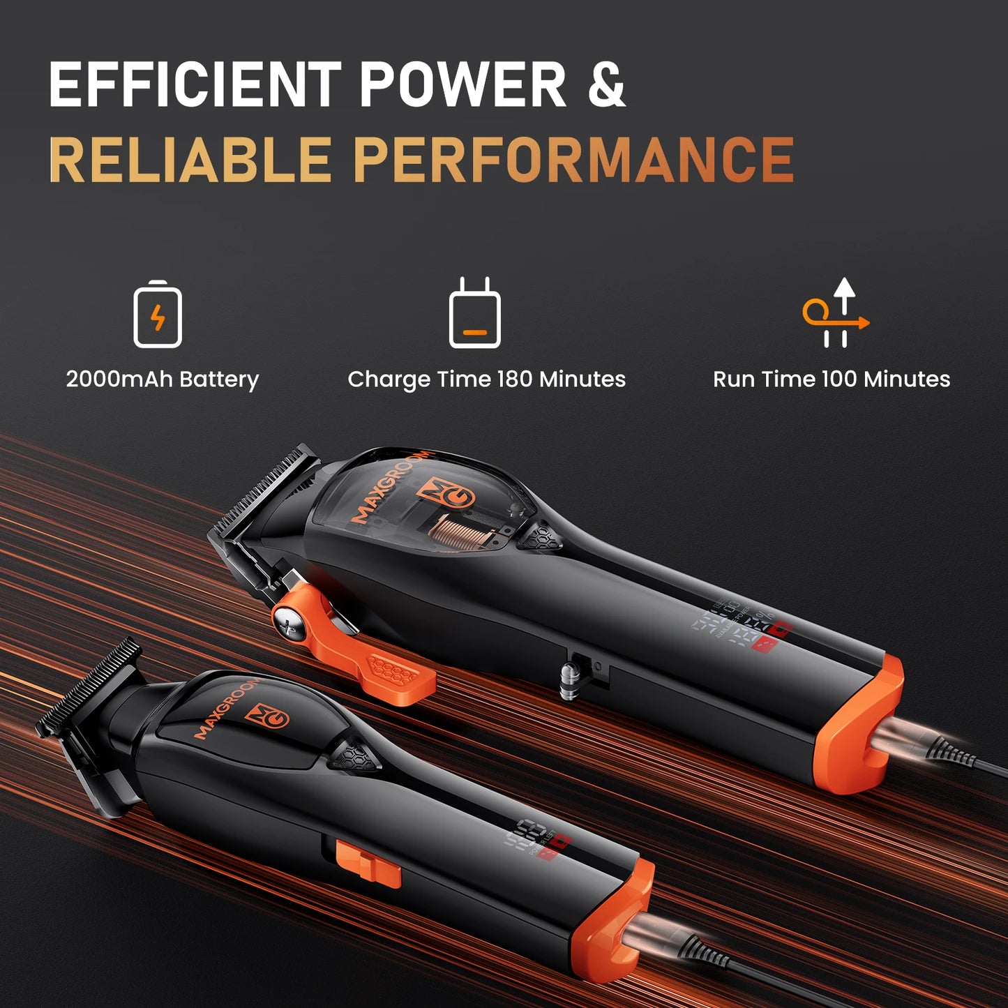 MAXGROOM Professional Hair Clippers For Men Premium Home Kit Cordless by S And B Enterprise