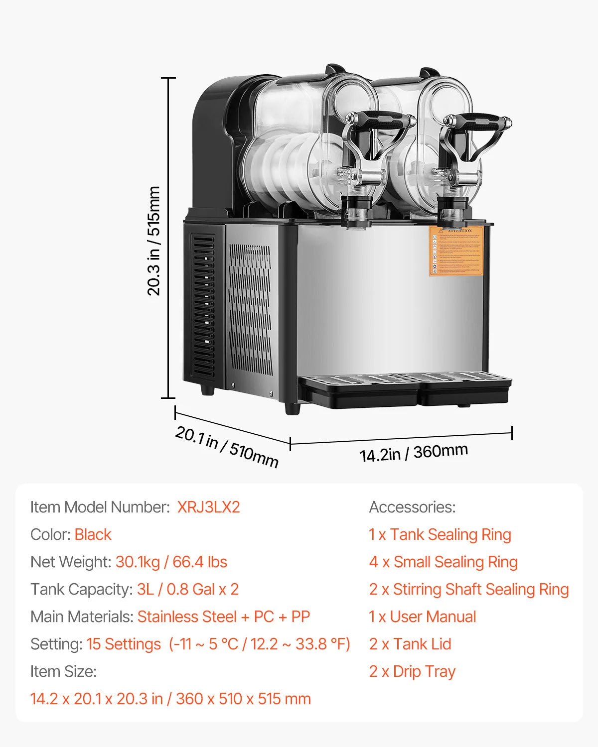 VEVOR SucceBuy Commercial Slushy Machine For Restaurants And Parties by S And B Enterprise