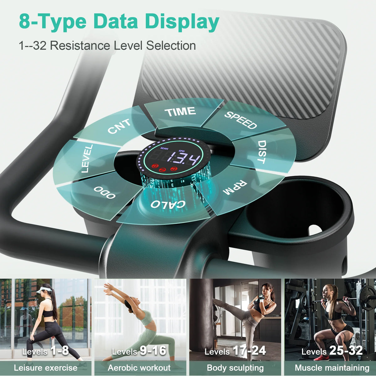 Superun Low Noise 32 Level Magnetic Exercise Bike For Home by S And B Enterprise