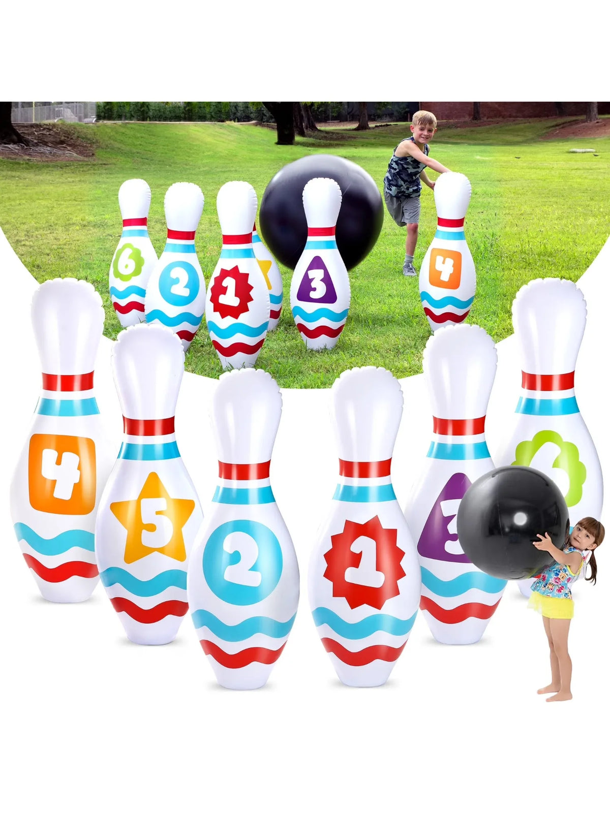 Joyfy Giant Inflatable Bowling Set For Kids And Adults by S And B Enterprise