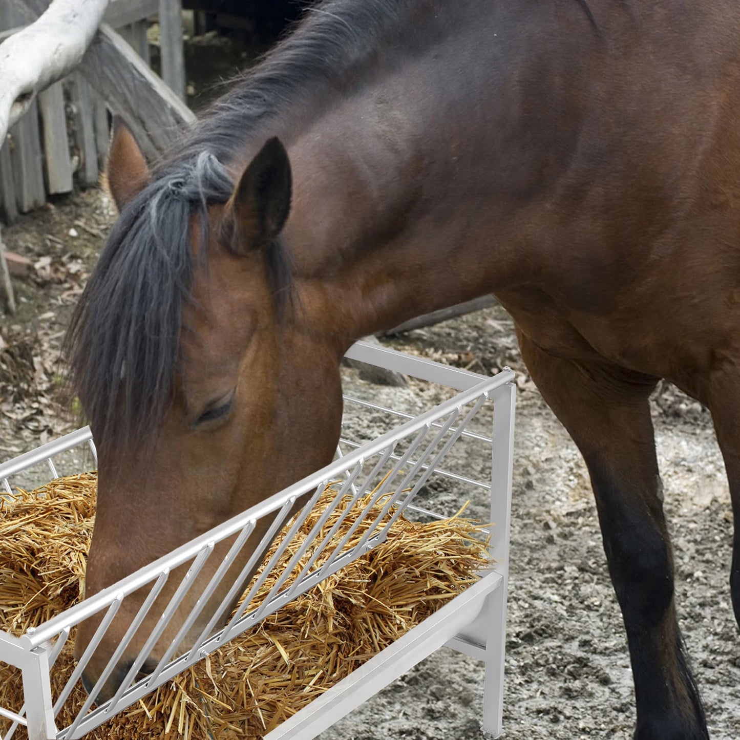 Goat Hay Feeder Heavy Duty Metal Trough For Livestock