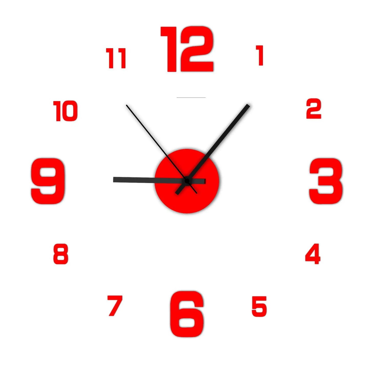 Creative Frameless DIY Wall Clock Wall Decal Home Silent Clock Living Room Office Wall Decoration by S And B Enterprise