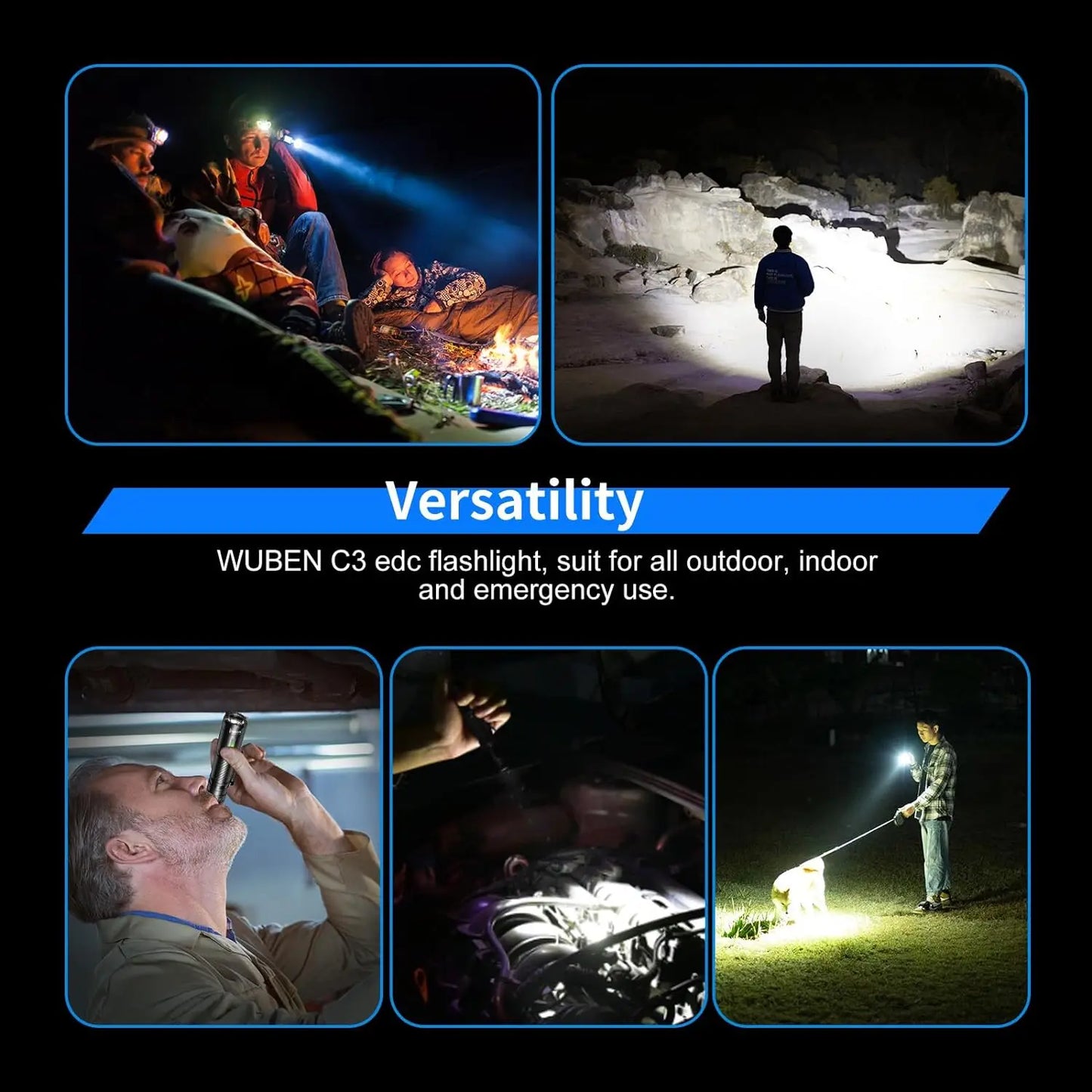 WUBEN C3 1200 Lumen Rechargeable LED Flashlight