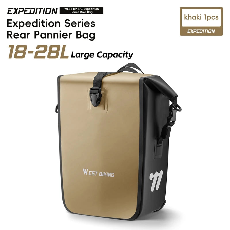 Bike Pannier Bag Waterproof Rear Trunk With Quick Release Buckle