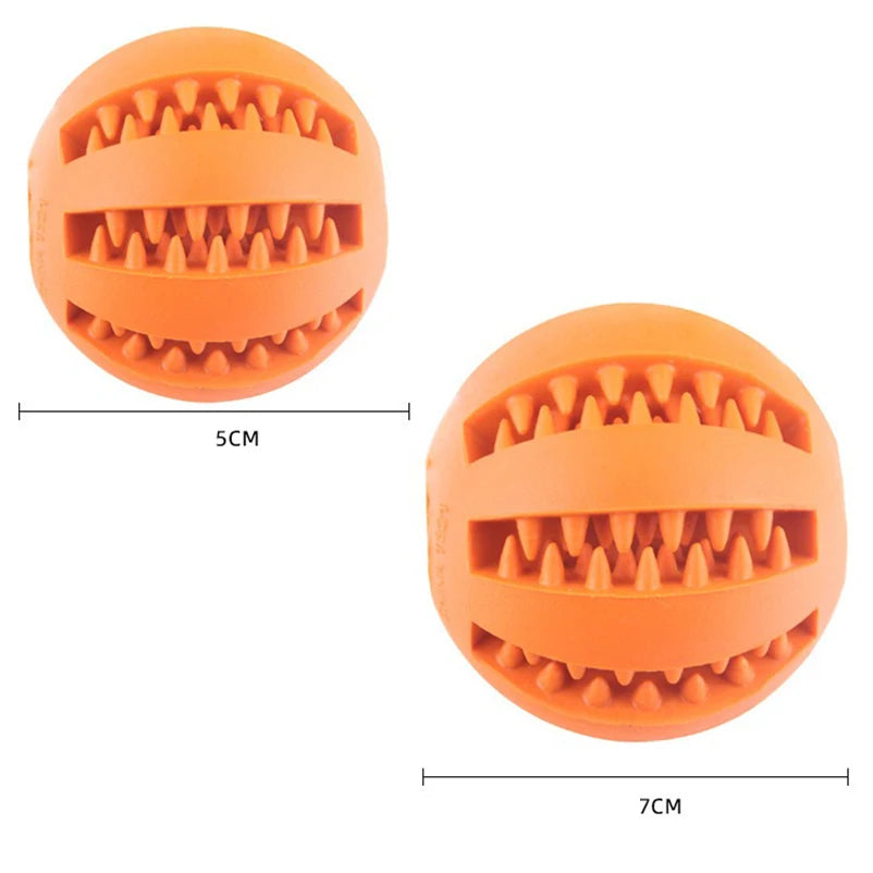 Dog Leaky Food Ball Toy Watermelon Natural Rubber Dental Chew