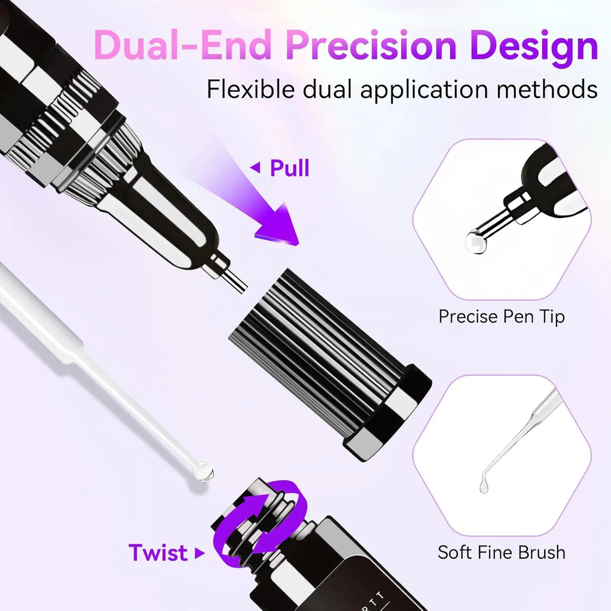 Makartt Nail Rhinestone Glue Gel With Brush Pen Tip Adhesive by S And B Enterprise