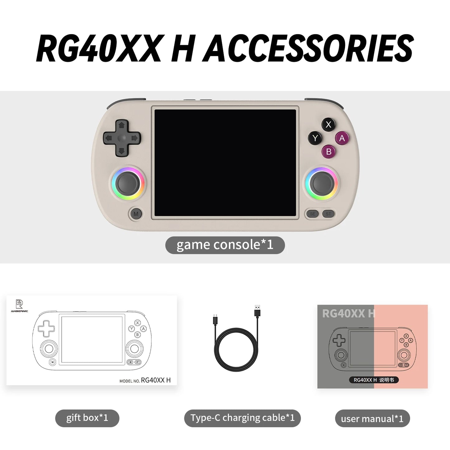 Anbernic RG40XXH Handheld Linux Retro Gaming Console