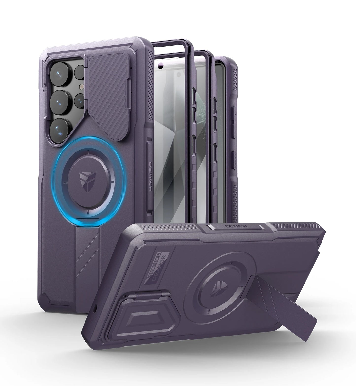 Dexnor Samsung Galaxy S25 Ultra Case With Camera Cover Kickstand by S And B Enterprise
