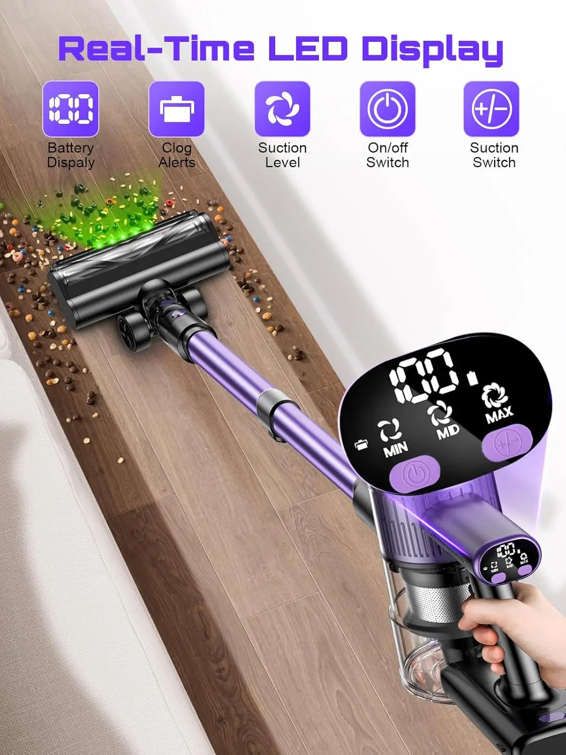 SUXIANGVACC Cordless Vacuum Cleaner 55Kpa 500W 45min 10 In 1 by S And B Enterprise