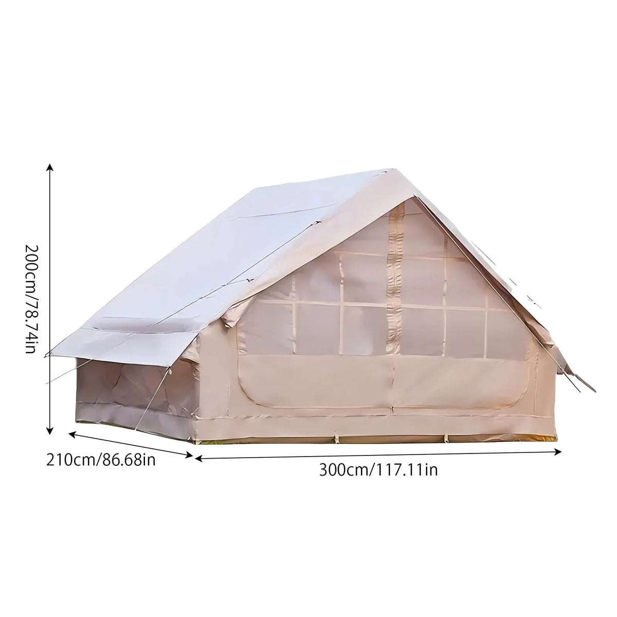 Inflatable Camping Tent With Skylight And Breathable Mesh by S And B Enterprise