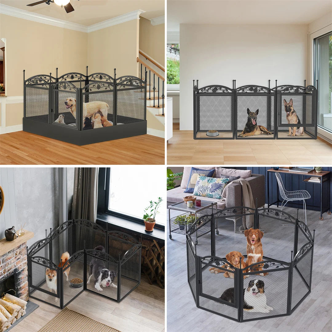 BINGOPAW 8-Panel Heavy Duty Dog Playpen Outdoor Indoor Metal Fence