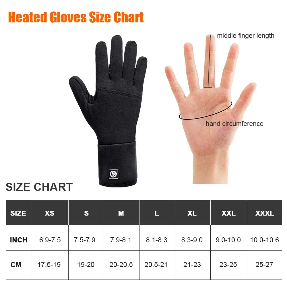 SAVIOR heated gloves for adults, black goatskin leather; windproof, waterproof, rechargeable battery, 3 heat levels