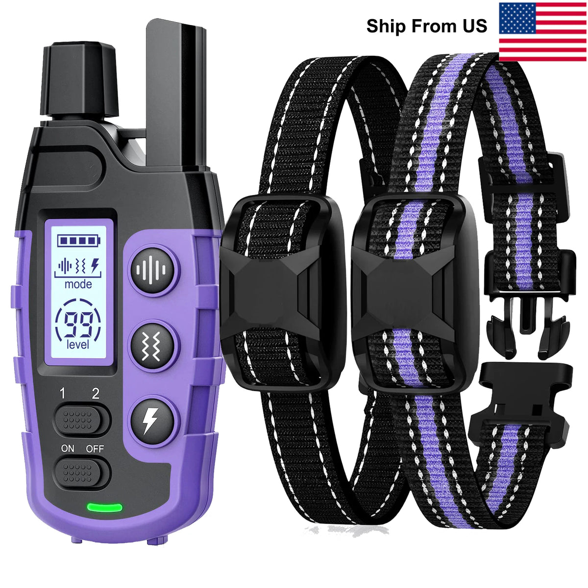 WXRPETH Dog Training Collar Remote Waterproof Shock Beep Vibration by S And B Enterprise
