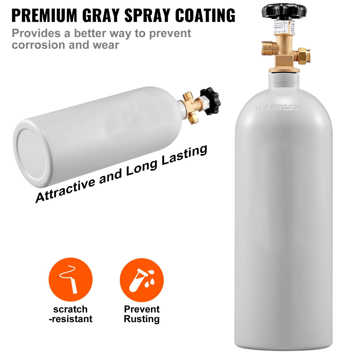 VEVOR CO2 Tank Aluminum Gas Cylinder CGA320 Valve Spray Coating by S And B Enterprise