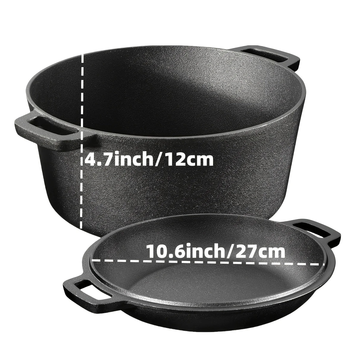 AEDG Cast Iron Skillet Set Preseasoned Nonstick Cookware by S And B Enterprise