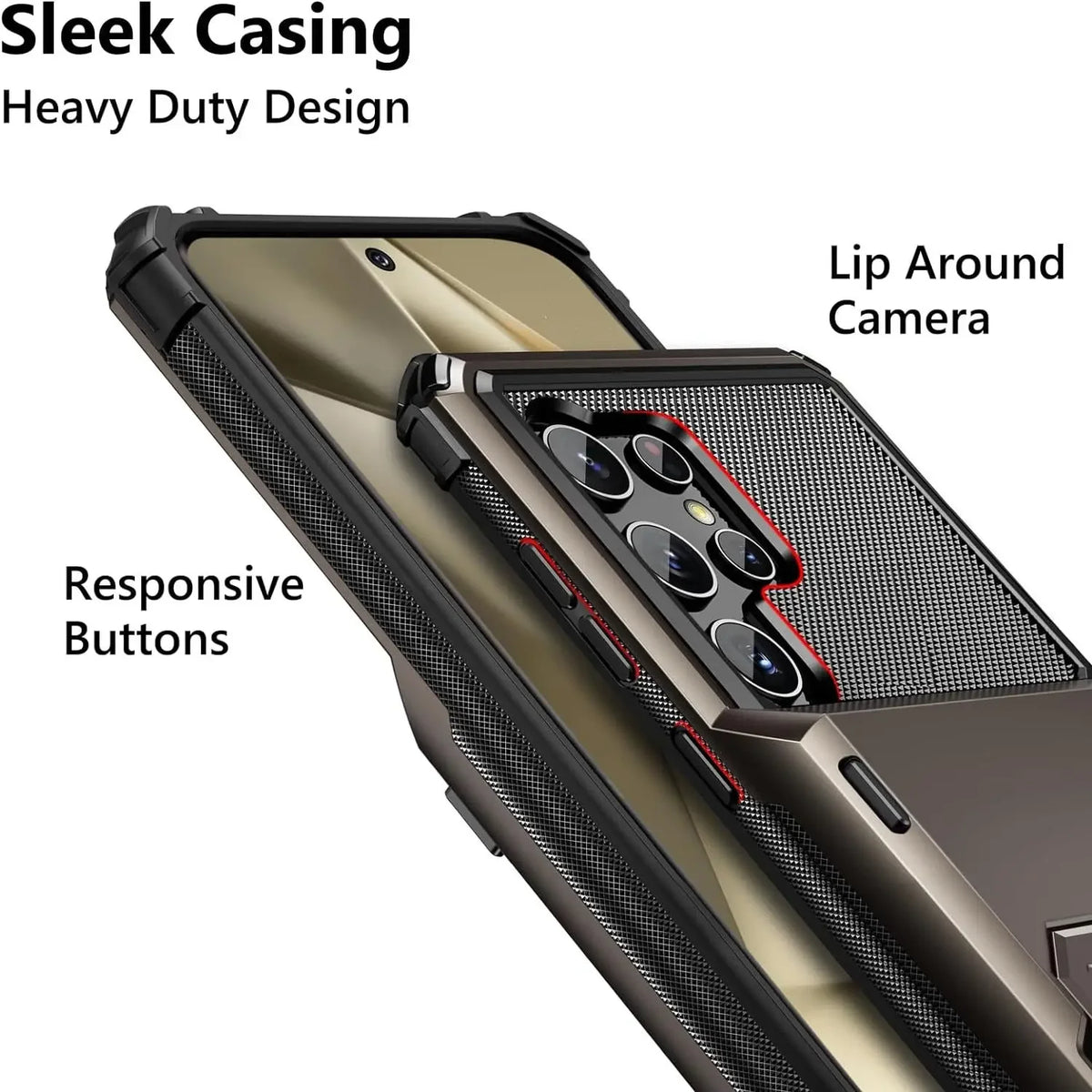 Samsung Galaxy S25/S24 wallet case with card holder, dual-layer heavy-duty shockproof design by S And B Enterprise