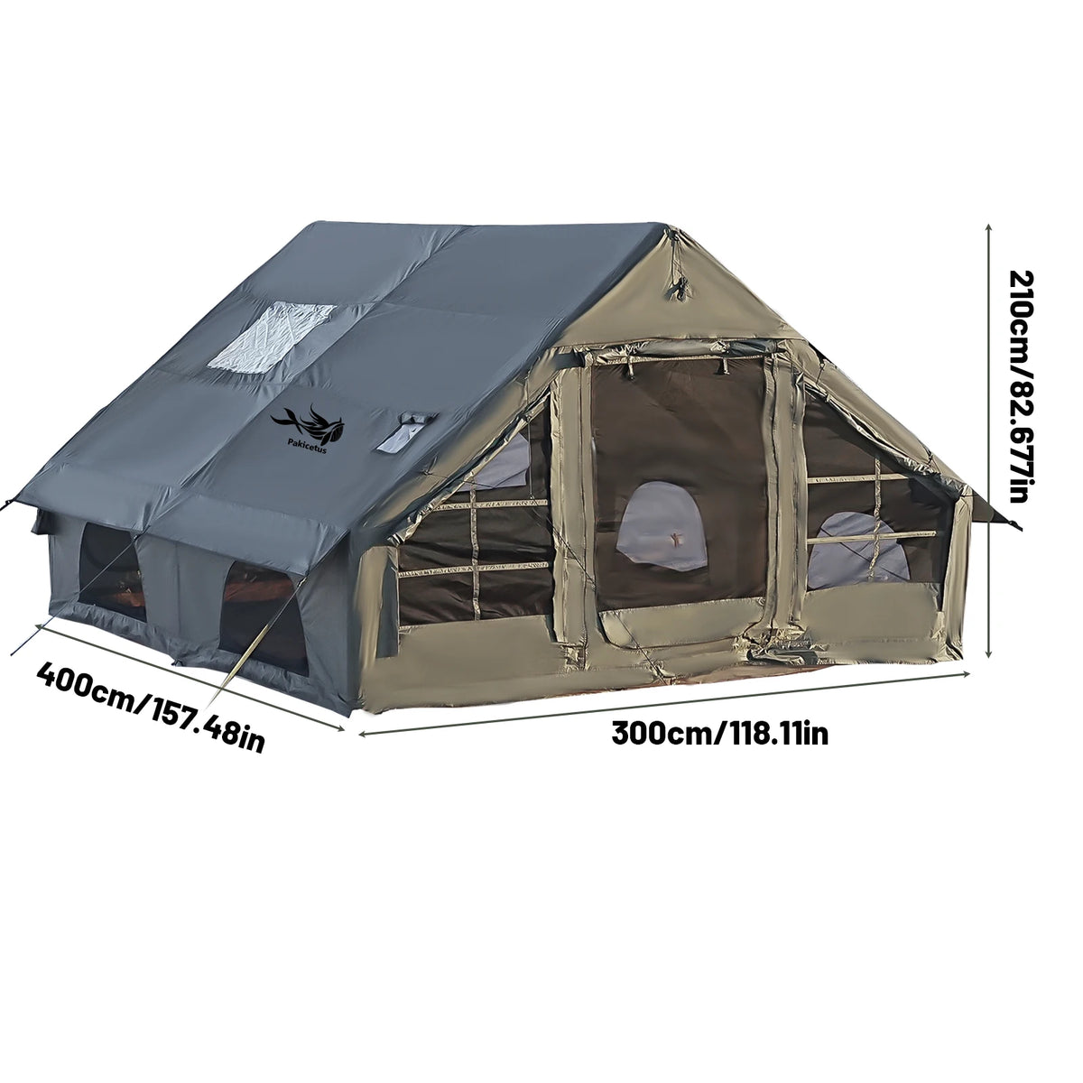 Inflatable Camping Tent With Skylight And Breathable Mesh by S And B Enterprise