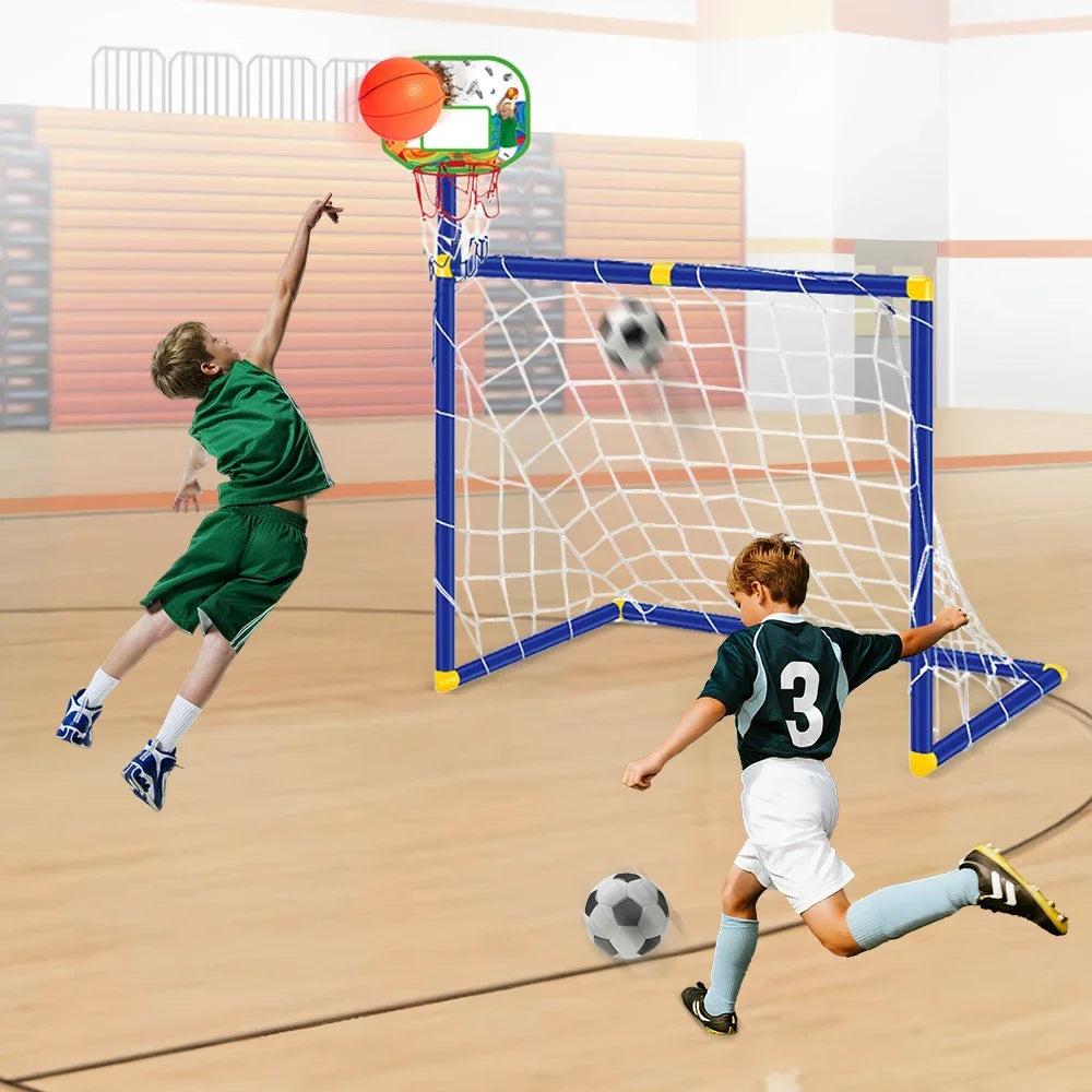 Kmoist 2 In 1 Sports Toy Basketball Stand Football Goal by S And B Enterprise