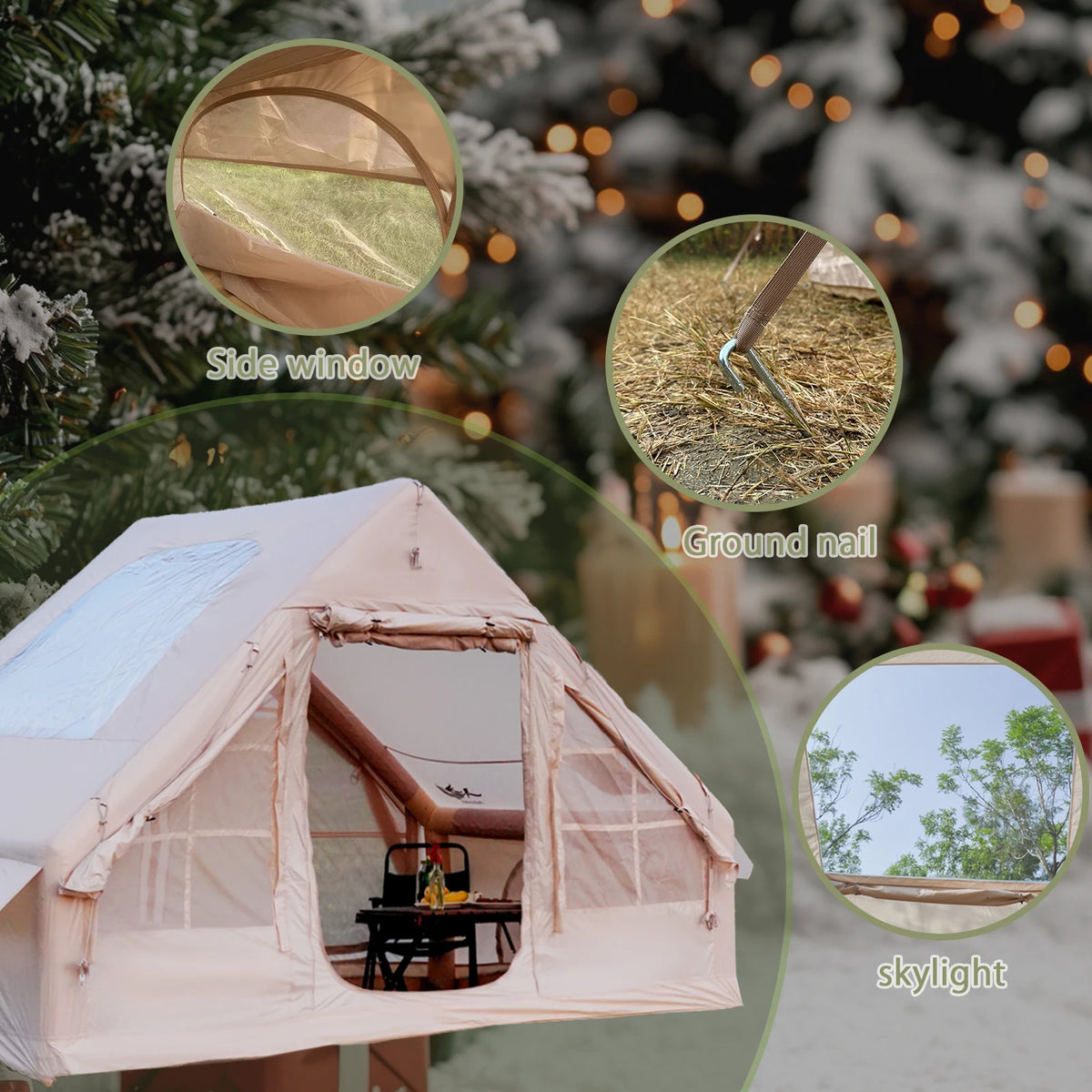 Pakicetus Inflatable Camping Tent Quick Setup Air Frame Shelter by S And B Enterprise