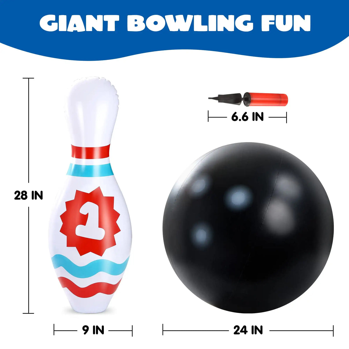 Joyfy Giant Inflatable Bowling Set For Kids And Adults by S And B Enterprise