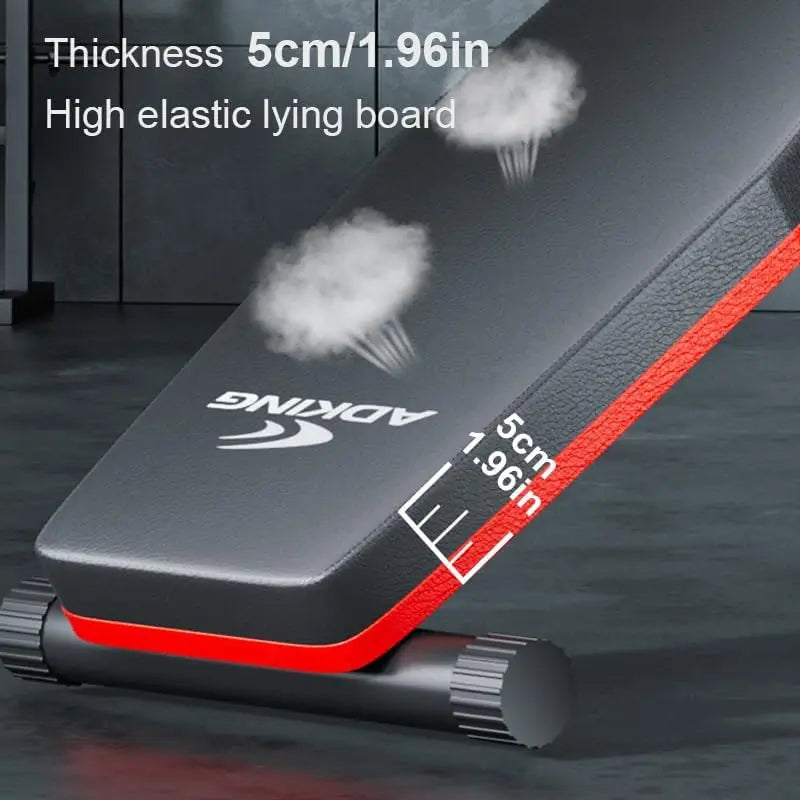 13-in-1 multifunctional dumbbell bench press sit-up chair, S And B Enterprise, black with red trim, 5cm thick lying board