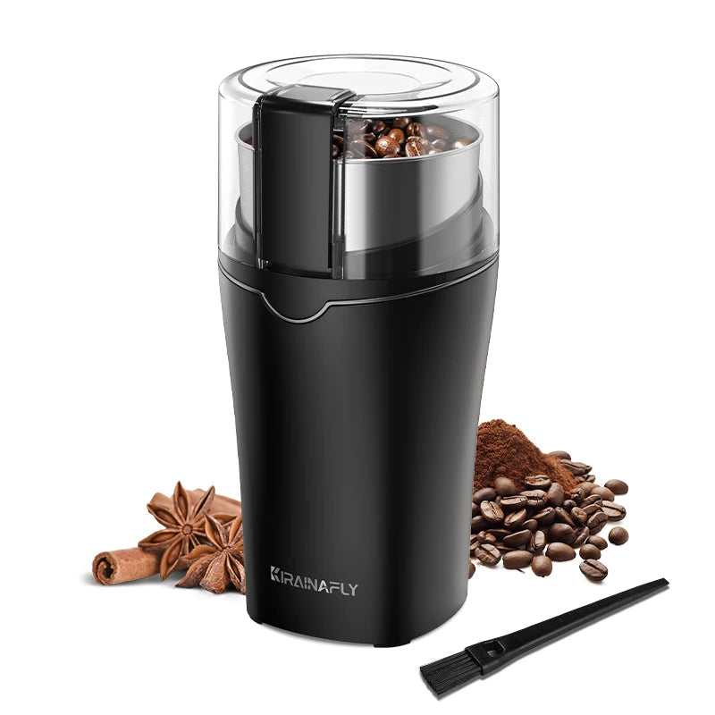KIRAINAFLY 300W Electric Coffee Grinder With Removable Stainless Steel Cup