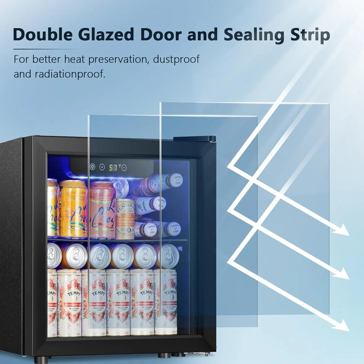 Mini Fridge Cooler With Glass Door For Home Office Use by S And B Enterprise