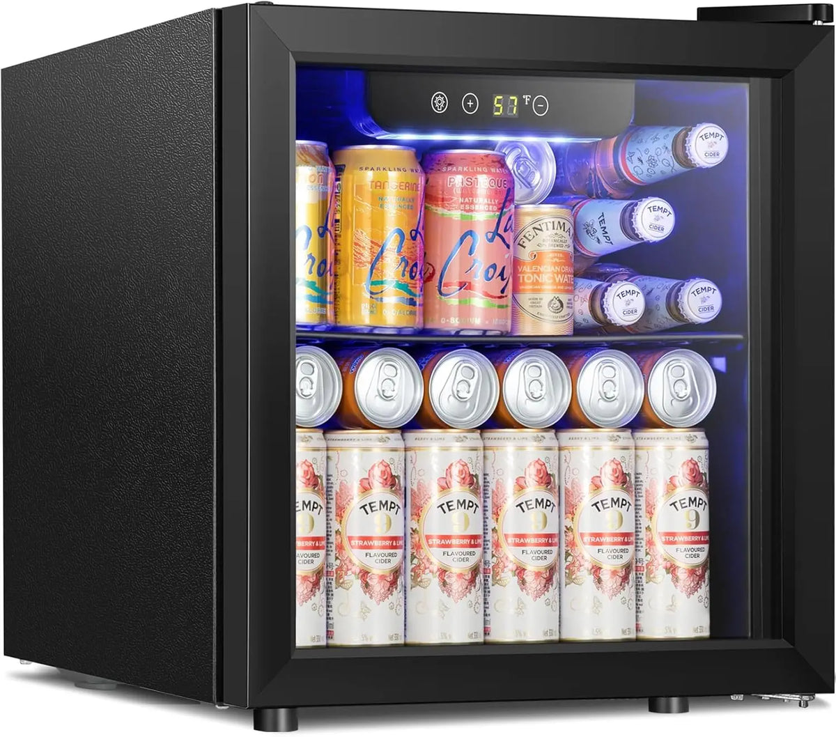 Mini Fridge Cooler With Glass Door For Home Office Use by S And B Enterprise