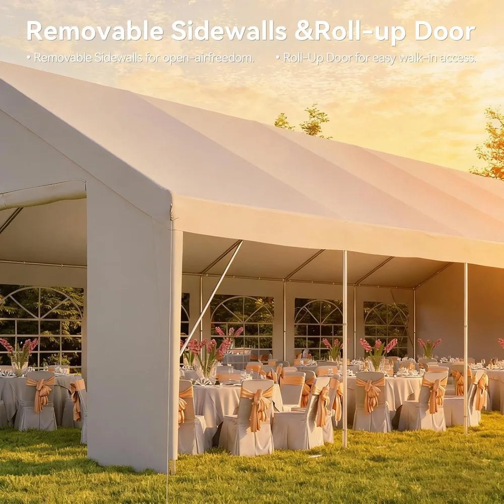 home.20x40ft Waterproof Party Tent Canopy with Removable Sidewalls Heavy Duty Steel Frame for Outdoor Wedding Event BBQ Party by S And B Enterprise