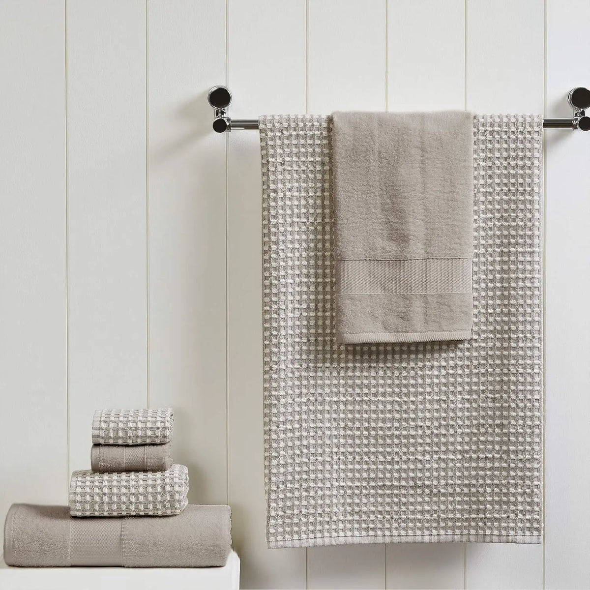 XMSJ Cotton Towel Set Bath Hand Washcloths Essentials by S And B Enterprise