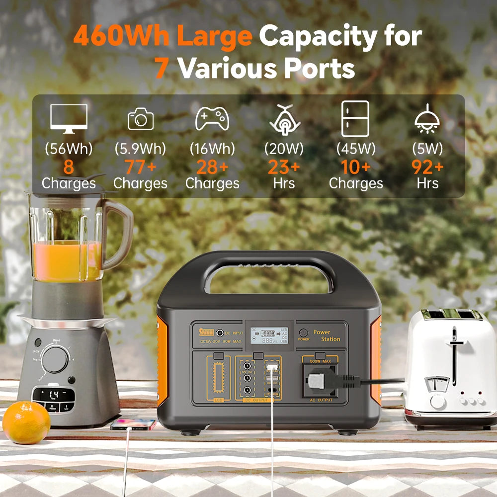 GaiaRay Portable Power Station 256Wh LiFePO4 Solar Generator For Camping by S And B Enterprise
