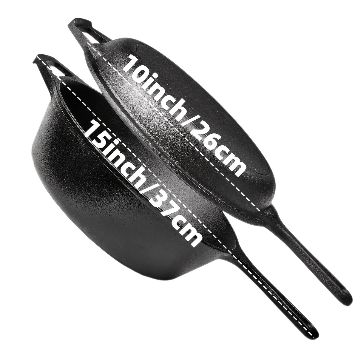 AEDG Cast Iron Skillet Set Preseasoned Nonstick Cookware by S And B Enterprise