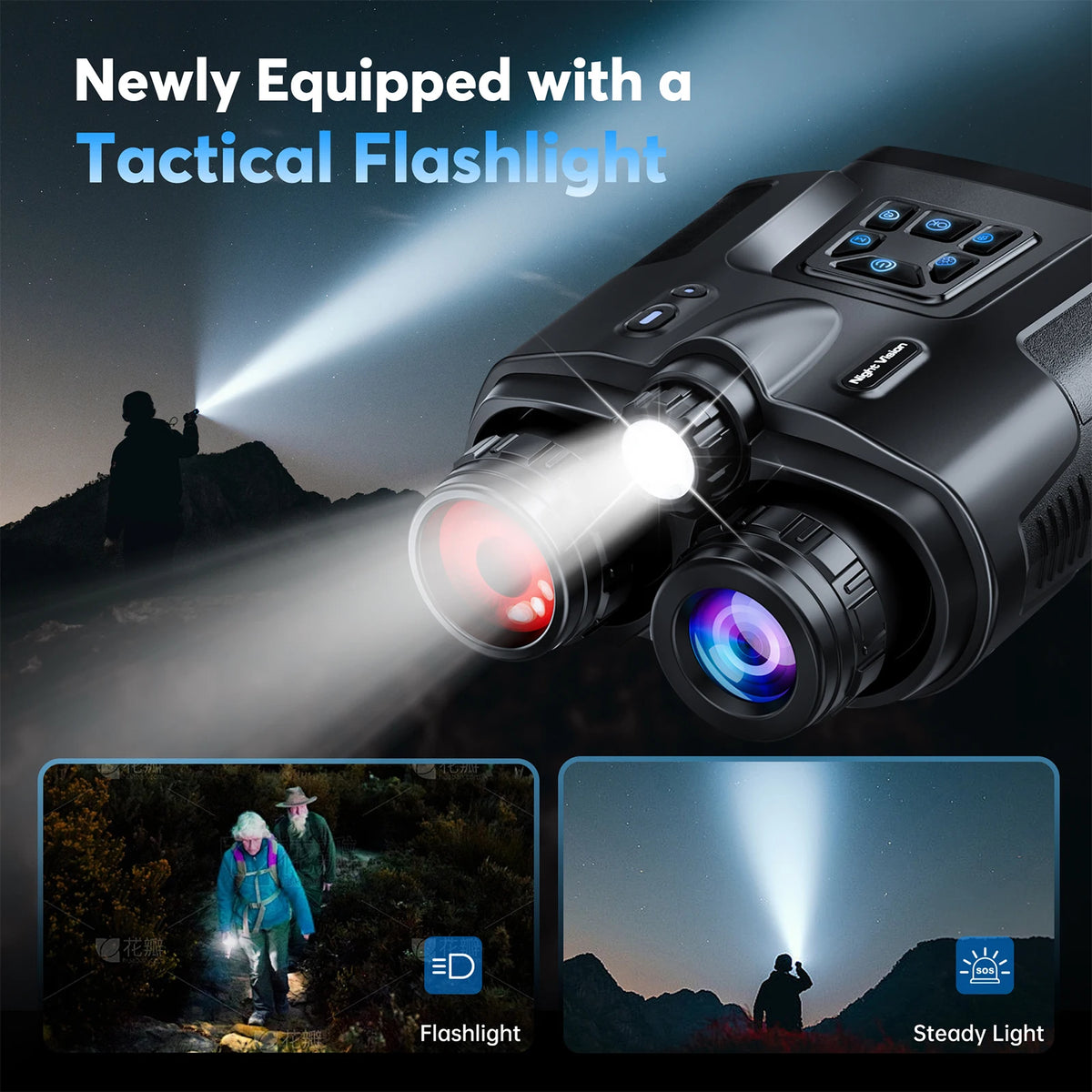 USB Rechargeable 4K Night Vision Binoculars Infrared by S And B Enterprise