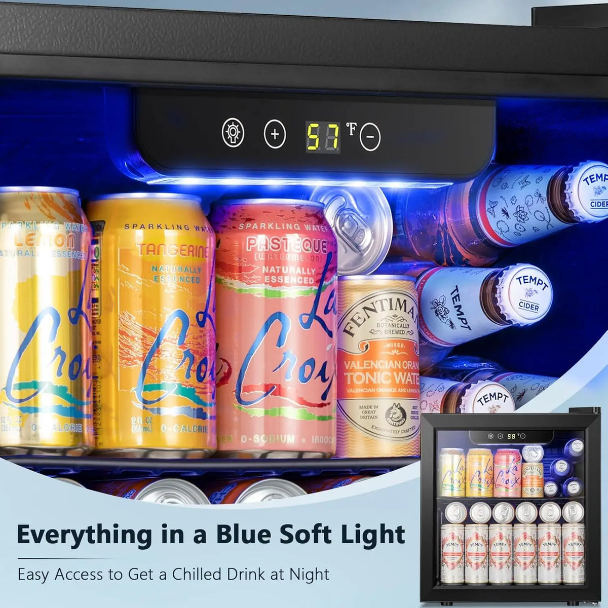Mini Fridge Cooler With Glass Door For Home Office Use by S And B Enterprise