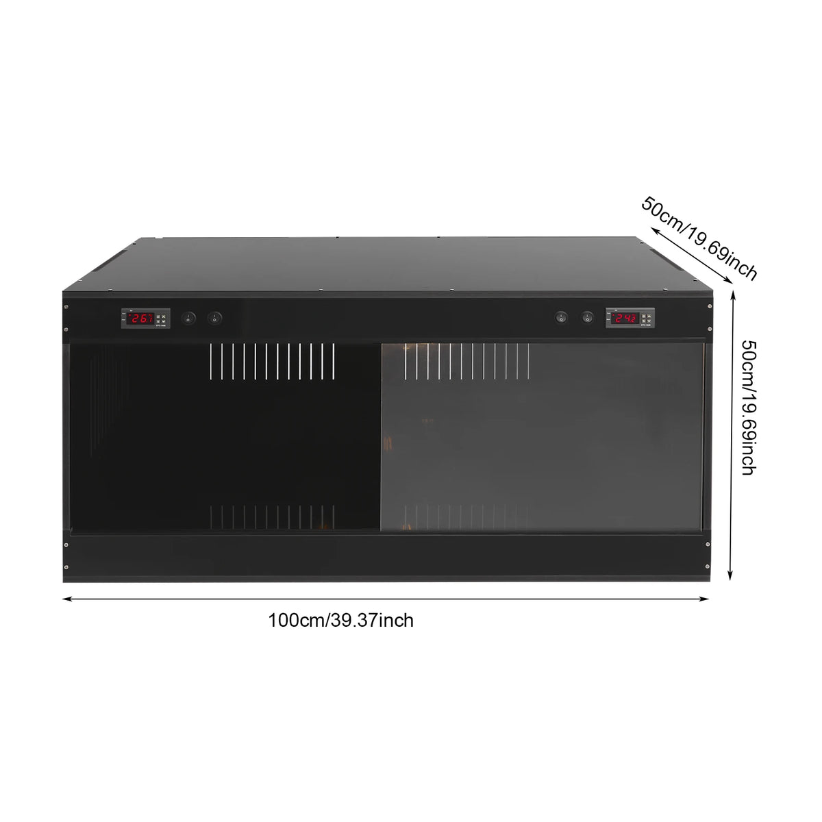 Reptile Terrarium With Viewing Window And Dual Temperature Controllers by S And B Enterprise