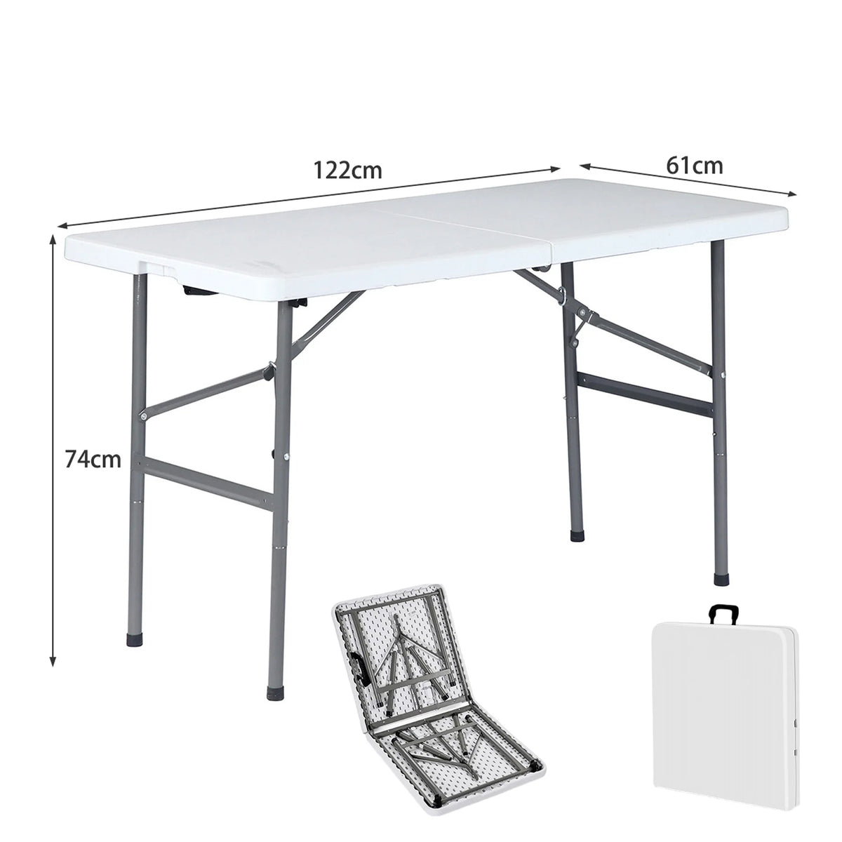 120cm Factory Customized New Silicone Handle Plastic Folding Tables for Portable Weddings Picnics Parties Camping by S And B Enterprise