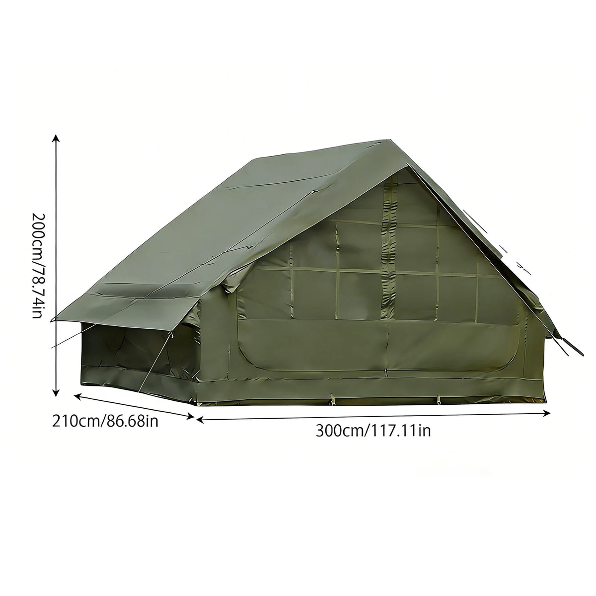Inflatable Camping Tent With Skylight And Breathable Mesh by S And B Enterprise