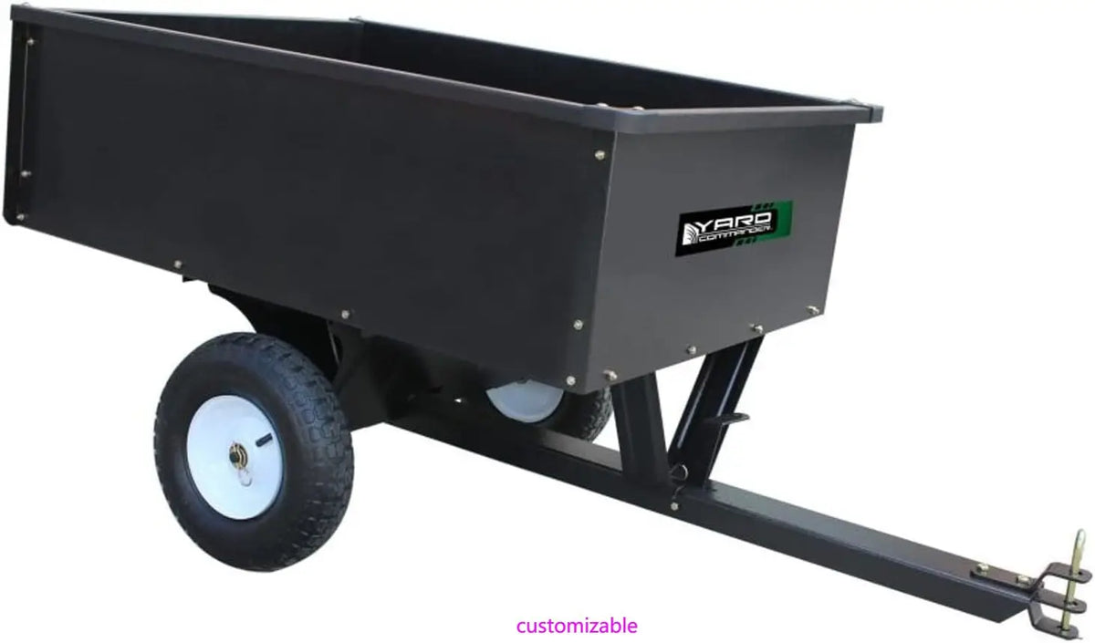 XMSJ Heavy Duty Tow Behind ATV Trailer DumpCart Garden Utility by S And B Enterprise