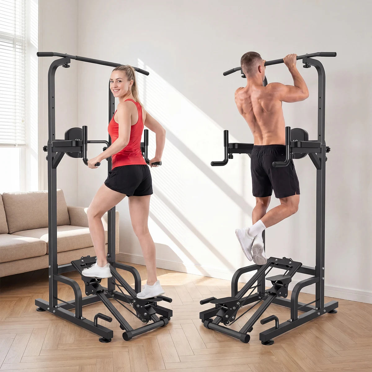 Multifunctional Power Tower Pull Up Dip Station 450LBS by S And B Enterprise